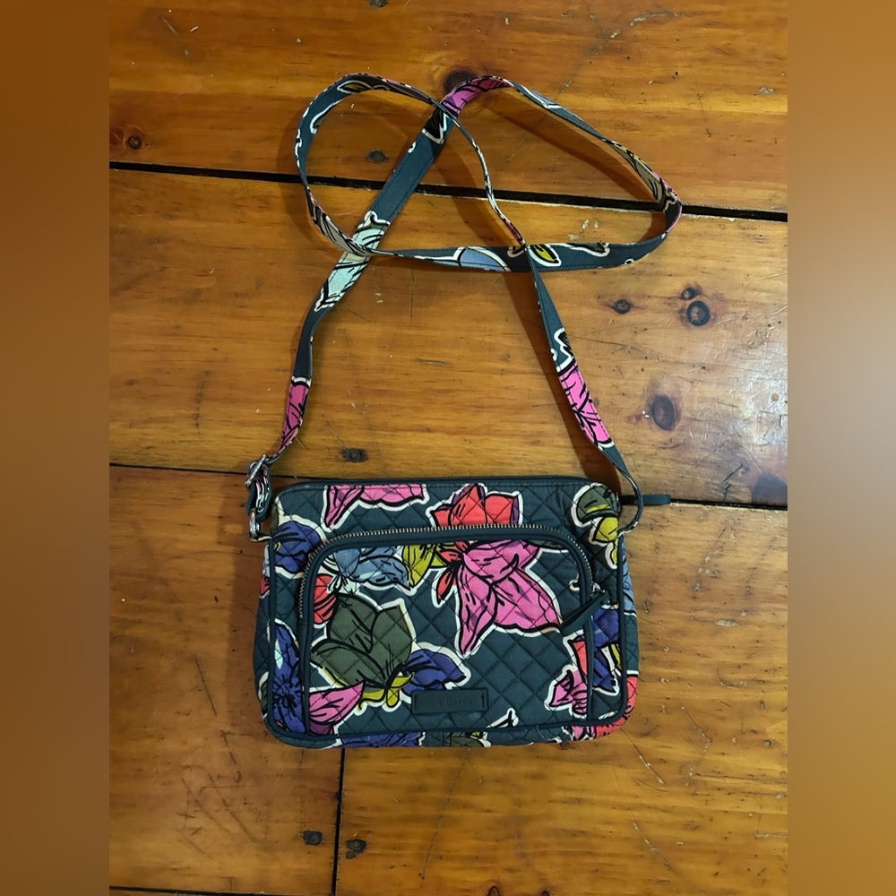 Vera Bradley Black Floral Crossbody Bag